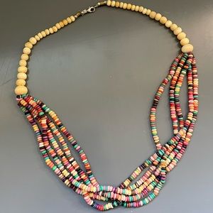Wood bead necklace